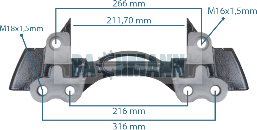 Caliper Carrier 22.5"