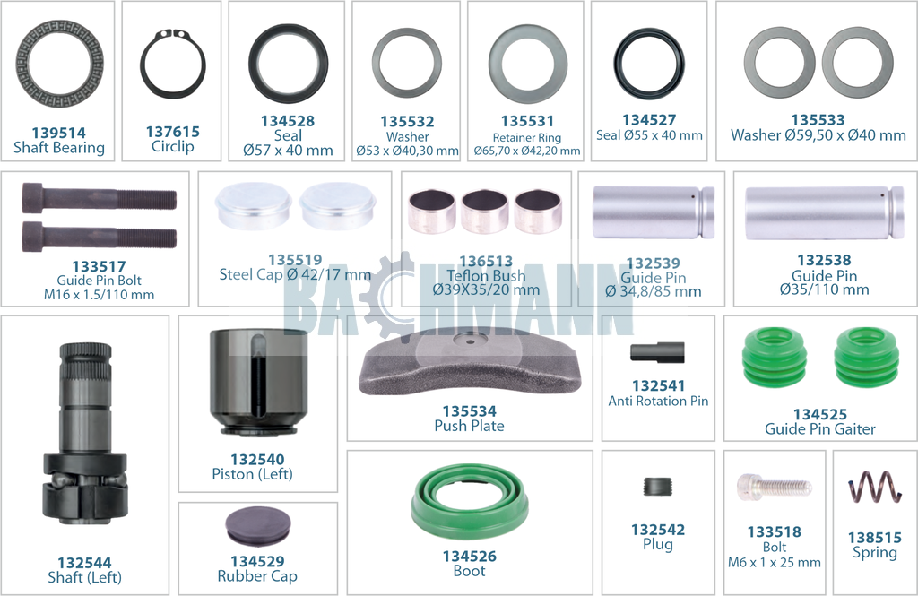 Caliper Complete Repair Kit