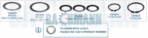 [133213] Caliper Mechanism Washer Kit