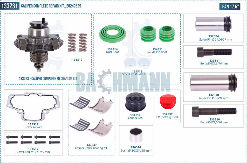 Caliper Complete Repair Kit