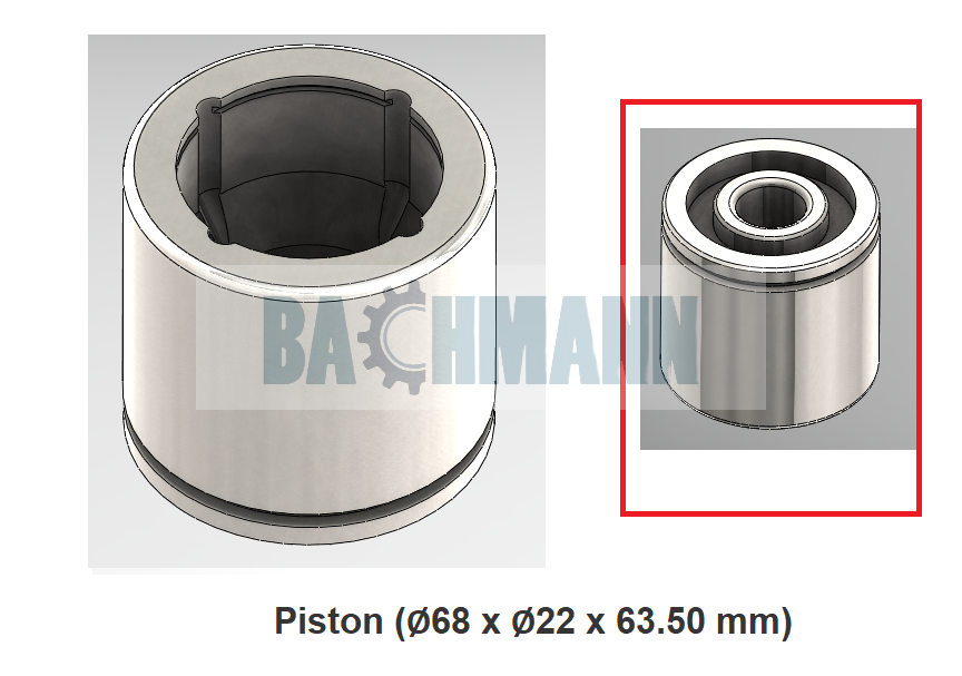 Caliper Piston Ø 68 X Ø 22 / 63.50 mm.