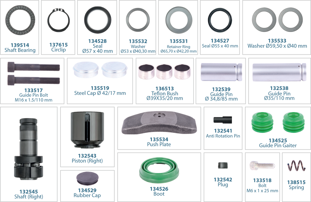 Caliper Complete Repair Kit