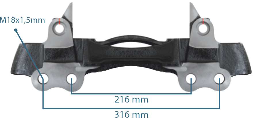 Caliper Carrier 22.5"