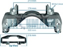 Caliper Carrier MAXX17 Left