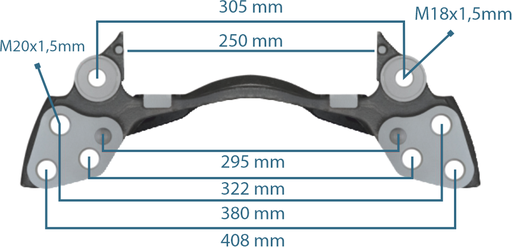 [122406] Caliper Carrier 22.5" Left&Right